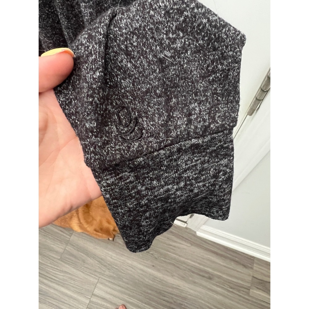 Cuddl Duds SoftKnit Charcoal Gray Marl Long Sleeve Thumbhole Top Womens Large - Picture 3 of 4
